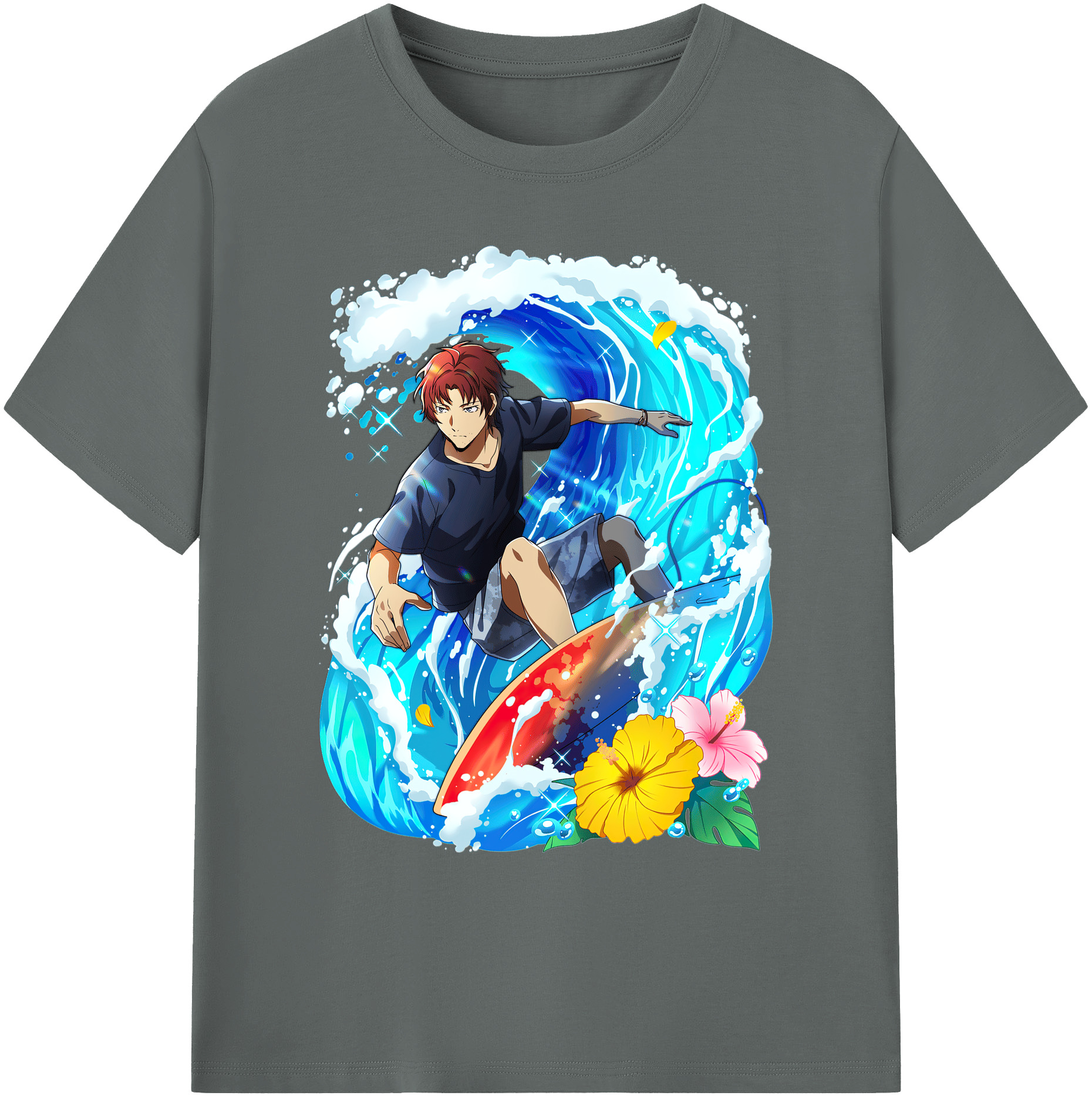 （画像用） 文豪ストレイドッグス Bungo Stray Dogs 綿100％ メンズ半袖Tシャツ｜肌触りやわらか＆通気性